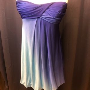 Ombré short strapless dress